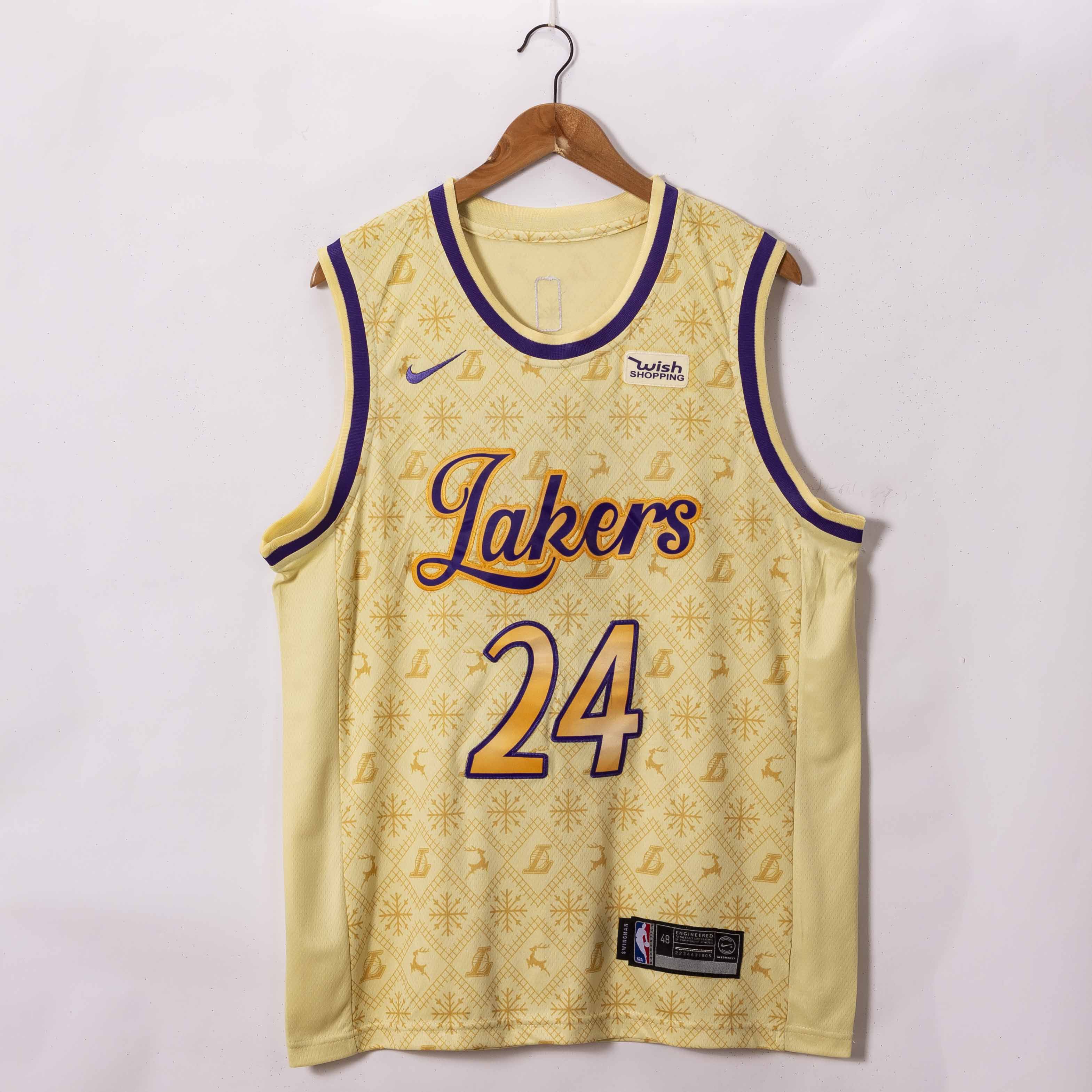 Men Los Angeles Lakers #24 Bryant Yellow 2021 Nike Game NBA Jersey